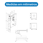 Fechadura De Banheiro 823/35 Roseta Quadrada 1 Stam Cromado