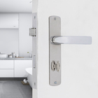 Fechadura para Porta de Banheiro Cromado 55mm Comum com Espelho Romana Z Arouca