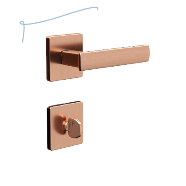 Fechadura De Banheiro Roseta Embutir Para Porta