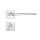 Fechadura De Porta 803/27 Quadrada Cromada Externa Interna