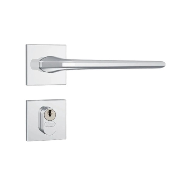 Fechadura De Porta 803/27 Quadrada Cromada Externa Interna
