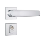 Fechadura De Porta Externa Inox 803/09 Stam Roseta Quadrada