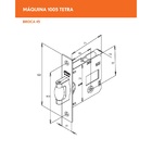 Fechadura De Porta Tetra Cromada Quadrada Rolete 1005 Stam