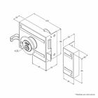 Fechadura De Portao Stam 1701/100 3 Pinos Tetra Preta Sobrepor