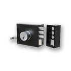 Fechadura De Portao Stam 1701/100 3 Pinos Tetra Preta Sobrepor