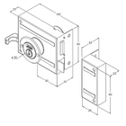 Fechadura De Portao Stam 701/100 Yale Branca Sobrepor