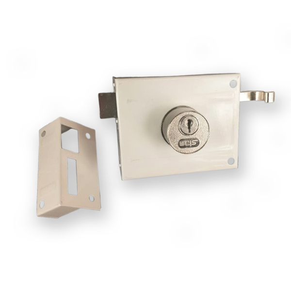 Fechadura De Portao Stam 701/100 Yale Branca Sobrepor