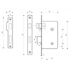 Fechadura Design Lipe Banheiro 55mm Latão Polido Dourado Lock