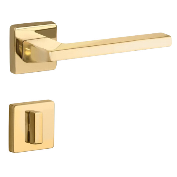 Fechadura Design Lipe Banheiro 55mm Latão Polido Dourado Lock