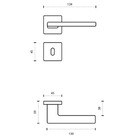 Fechadura Design Lipe Banheiro 55mm Latão Polido Dourado Lock