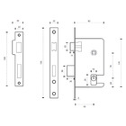 Fechadura Design Otto Externa 55mm Roseta Latão Acetinado Loc