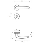 Fechadura Design Otto Externa 55mm Roseta Latão Acetinado Loc