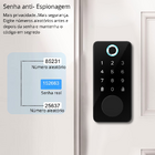 Fechadura Digital Biométrica Beluni Pivotante Sense Black Ty