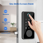 Fechadura Digital Biométrica Beluni Pivotante Sense Black Ty