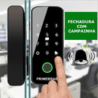 Fechadura Digital Biométrica Primebras P3003 Para Porta De Ma