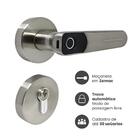 Fechadura Digital C/ Biometria De Embutir Sl135 Prata Papaiz