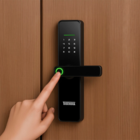 Fechadura Digital De Embutir Taschibra Tfee02 Biométrica Pret