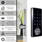 Fechadura Digital Eletronica Milre 8600 Preta Com Gateway Hub