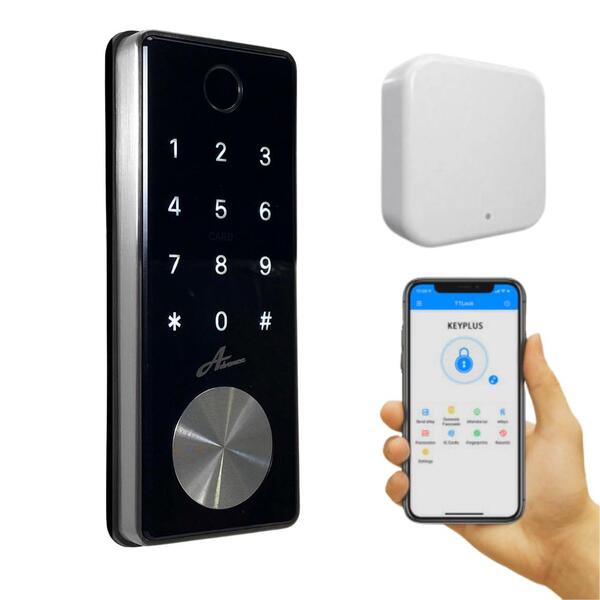 Fechadura Digital Eletronica Milre 8600 Preta Com Gateway Hub