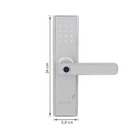 Fechadura Eletrônica Digital Elsys com Biometria e Senha ESF-DE2000B PRATA Embutir para Porta de Giro