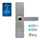 Fechadura Eletrônica Digital Elsys com Biometria e Senha ESF-DE2000B Prata Embutir para Porta de Giro