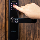 Fechadura Digital Elsys Embutir para Porta Pivotante DE-4000B Biometria Senha Chave Wi-Fi