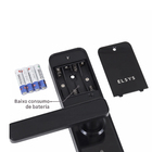Fechadura Digital Elsys Embutir para Porta de Madeira ESF-DE4000B Biometria Senha Chave Wi-Fi
