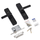 Fechadura Digital Elsys Embutir para Porta de Madeira ESF-DE4000B Biometria Senha Chave Wi-Fi
