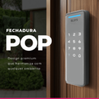 Fechadura Digital Elsys Senha e TAG POP Prata Sobrepor