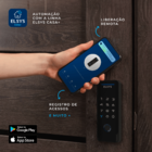Fechadura Digital Elsys Senha e TAG Tecno ESF-DS4100V Preta Sobrepor