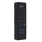 Fechadura Digital Elsys Senha e TAG Tecno Preta Sobrepor