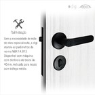 Fechadura Digital Embutir para Porta de Madeira Arouca 40mm Biometria Chave