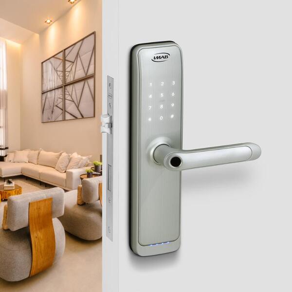 Fechadura Digital Geko Smart Em Alumínio Cromado Imab