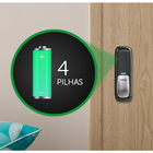 Fechadura Digital Intelbras FR 620 Embutir para Porta de Madeira Senha e Cartão