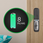 Fechadura Digital Intelbras FR 630 Embutir para Porta de Madeira  Chave Senha Cartão e Biometria