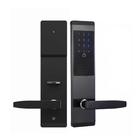 Fechadura Digital Preta Tela Touch Senha E Chave E Cartao Rfid