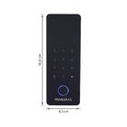 Fechadura Eletrônica Digital Primebras com Biometria, Senha e Cartão Athenas Madeira S/ BT Sobrepor para Porta Interna