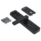 Fechadura Digital Primebras Senha Cartão Chave Miami Preta de Embutir