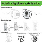 Fechadura Digital Touch-Screen 6400 Milre