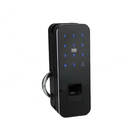 Fechadura Digital Unee Bio Glass Slide Black P/ Porta De Vidr