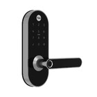Fechadura Digital Yale  YMC 420W IP55 Preta Cromada de Embutir com Biometria, Senha, Cartão e Chave
