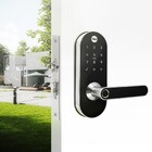 Fechadura Digital Yale  YMC 420W IP55 Preta Cromada de Embutir com Biometria, Senha, Cartão e Chave