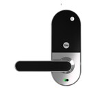 Fechadura Digital Yale  YMC 420W IP55 Preta Cromada de Embutir com Biometria, Senha, Cartão e Chave