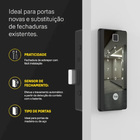 Fechadura Digital Yale Biometria, Cartão e Senha Reflecta BIO IP55 com Hub de Conectividade Prata de Sobrepor