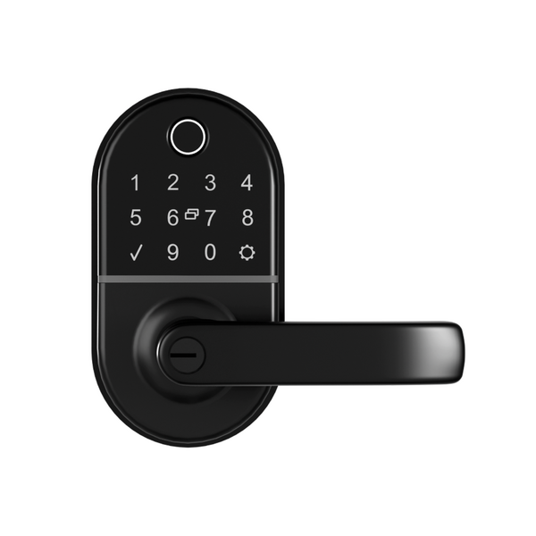 Fechadura Digital Yale Compact IP55 Preta de Embutir com Biometria, Senha, Cartão e Chave