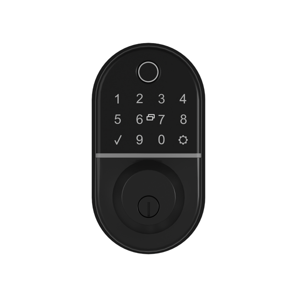 Fechadura Digital Yale Compact Rolete IP55 Preta de Embutir com Biometria, Senha, Cartão e Chave