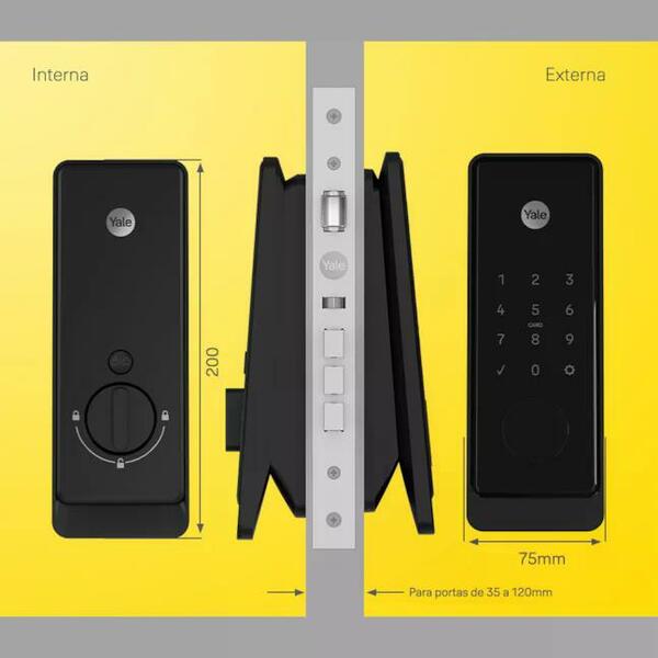 pomiko✾︎ 3/28- Fechadura Digital Yale Gemini Mini Ip55 Biometria Senha Externa