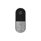 Fechadura Digital Yale Lia IP55 Preta Cromada de Embutir com Biometria, Senha, Cartão e Chave
