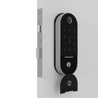 Fechadura Digital Yale Lia IP55 Preta Cromada de Embutir com Biometria, Senha, Cartão e Chave
