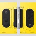 Fechadura Digital Yale Lia IP55 Preta Cromada de Embutir com Biometria, Senha, Cartão e Chave